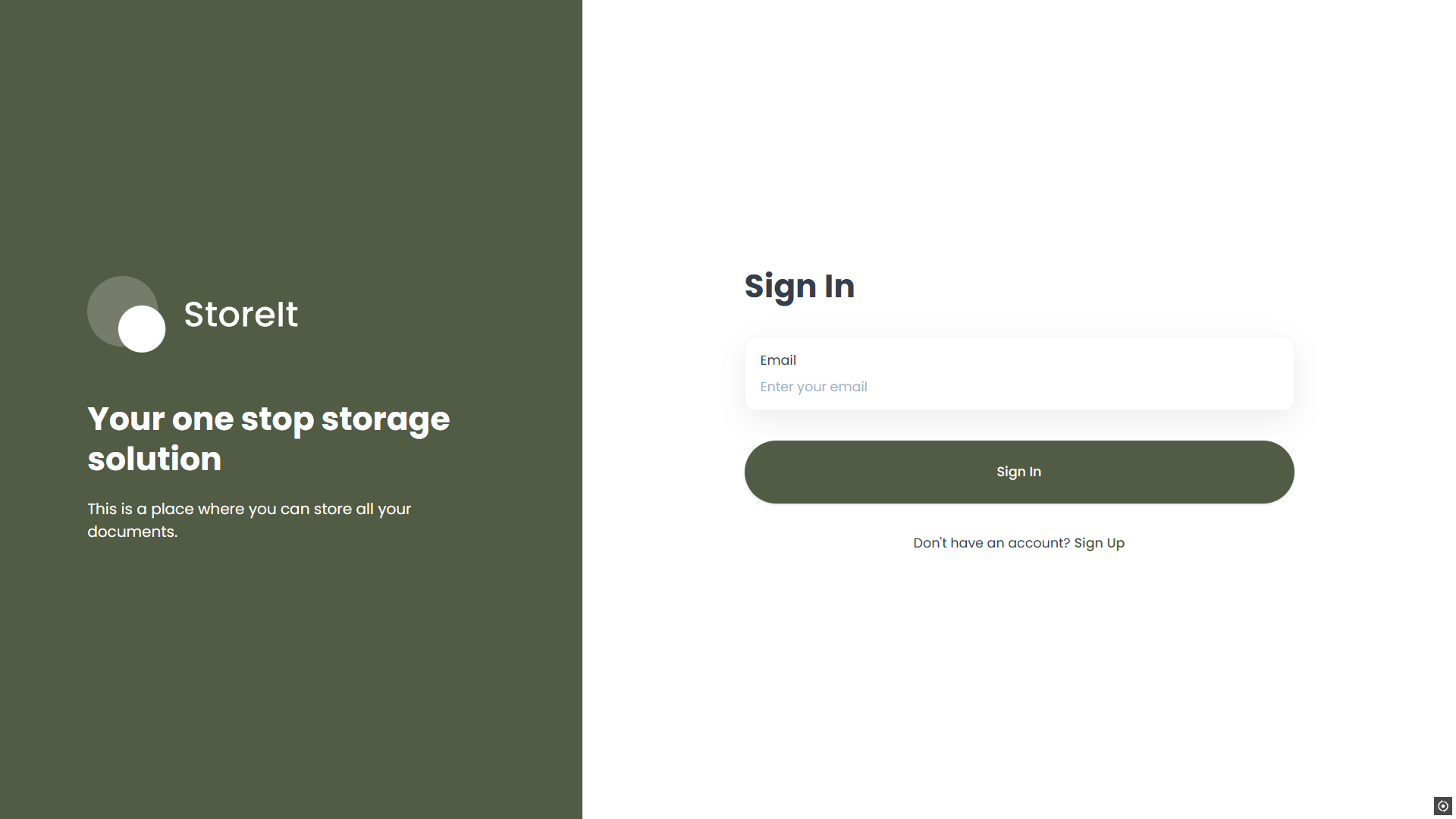 Storage App Login